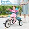 5-in-1 Detachable Baby Stroller Tricycle with Adjustable Sun Protection and Foldable Footrests